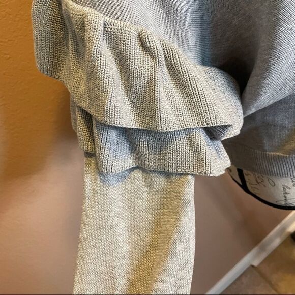 Planet Gold grey ruffle sweater - Picture 4 of 7